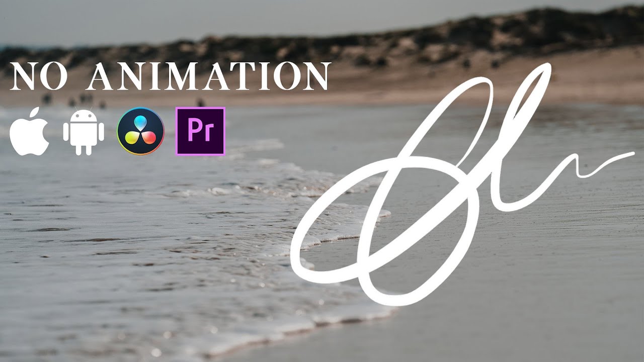 Easy Animated Signature/Handwriting effect | Davinci Resolve | Premier Pro