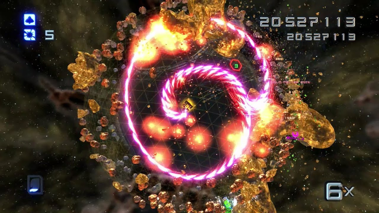 Super Stardust HD (PS3) Gameplay - Endless Mode
