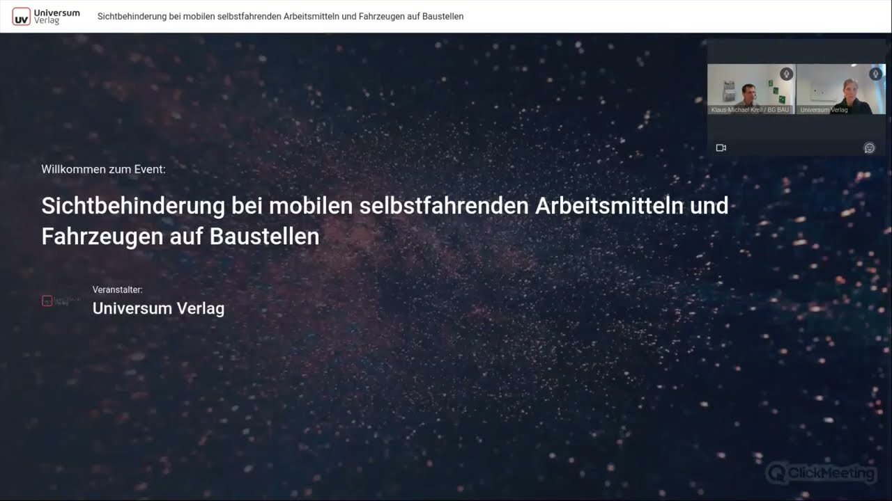 Sichtbehinderung bei mobilen selbstfahrenden Arbeitsmitteln und Fahrzeugen auf Baustellen