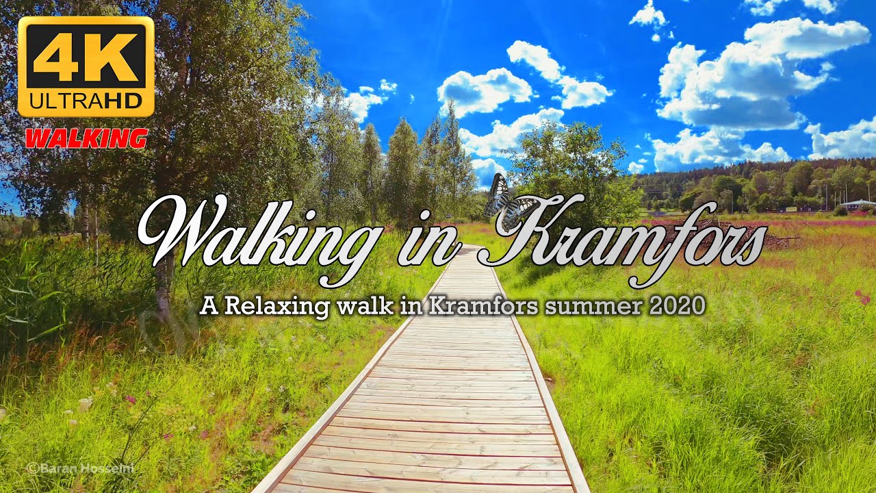 Walking in Kramfors | Relaxing Summer Stroll in Sweden 2020 4K ☀️🌿