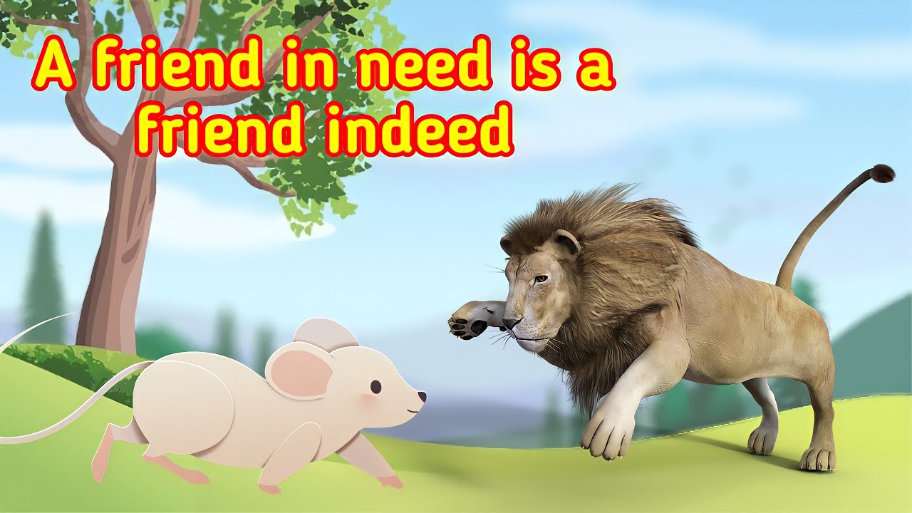 A friend in need is a friend indeed | Lion and mouse story in english | Kids story | KidTapeTales