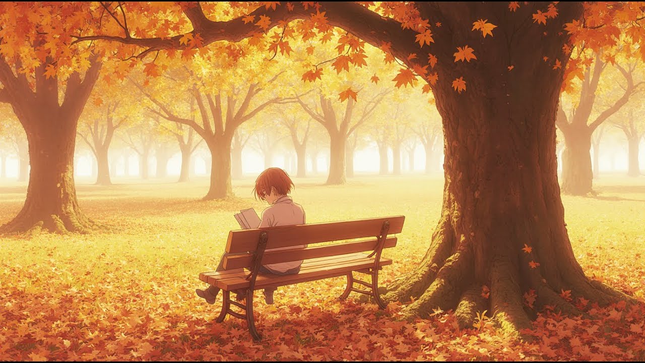 Autumn Park Reading 🍂 Chill Lofi Beats for Cozy Afternoons