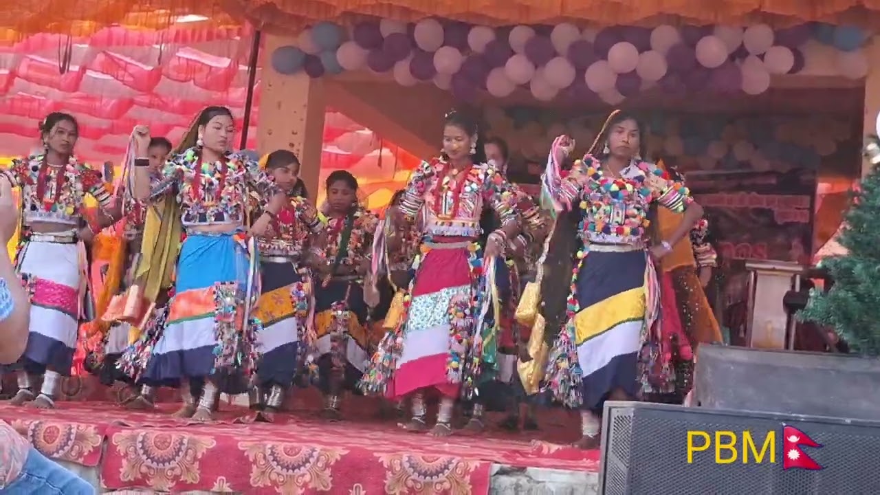 Rana tharu cultural christmas dance  IBRD Nepal