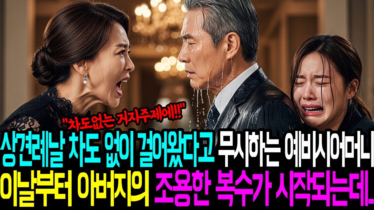 상견례 날 차도 없이 걸어 왔다고 개무시하는 예비시어머니. 아버지의 조용한 복수는 시작되었다!ㅣ노후사연ㅣ감동사연ㅣ사연라디오ㅣ오디오북