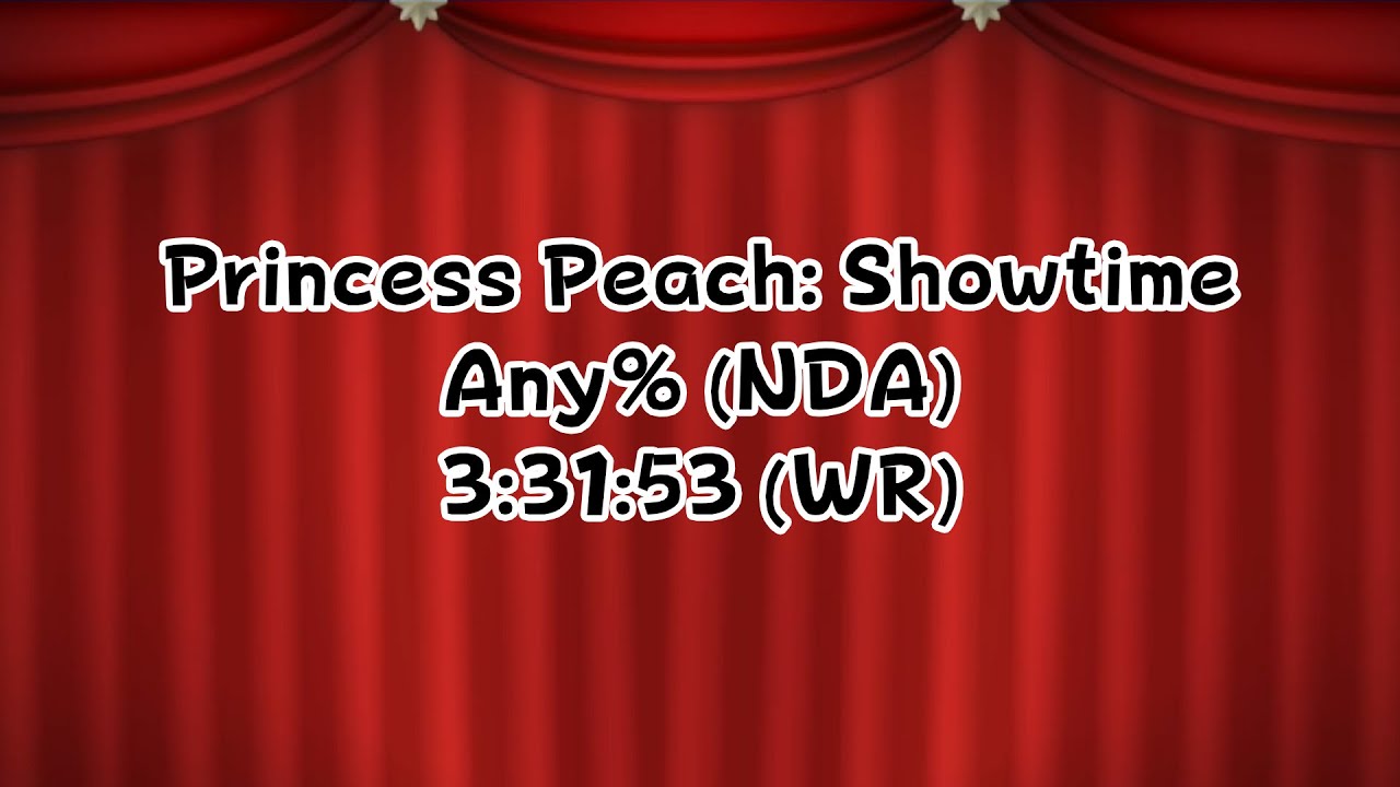 Princess Peach: Showtime Any% (No Death Abuse) Speedrun in 3:31:53 (WR)