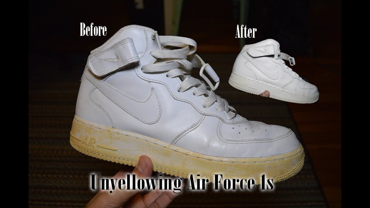 Как вернуть кроссовкам Nike Air Force 1 желтизну!