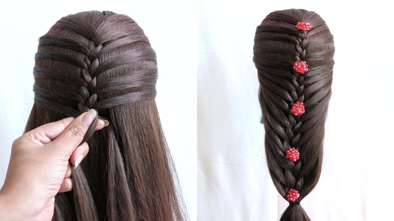 Easy Long Hair Braided Hairstyle | Simple Hairstyle | Trending Hairstyle | Ponytail Hairstyle