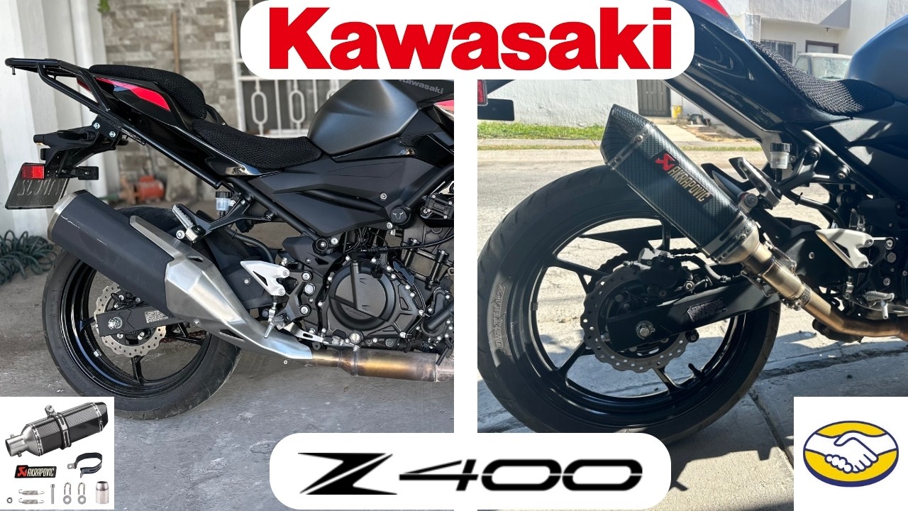 Cambio de escape Kawasaki Z400
