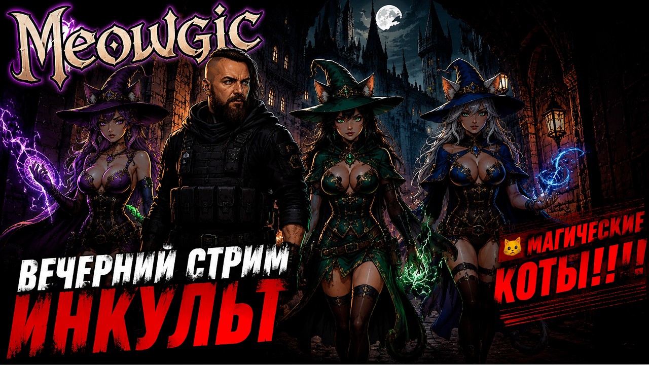 😺 ВЕЧЕРНИЙ СТРИМ ИНКУЛЬТ | MEOWGIC &mdash; МАГИЧЕСКИЕ КОТЫ И БЕЗУМНЫЙ КООП! ПЕРВЫЙ ВЗГЛЯД