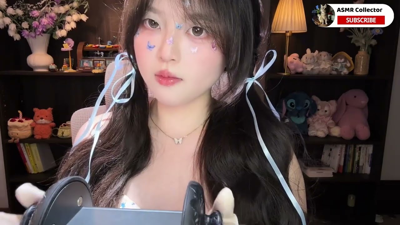ASMR🎧｜Rub the ears with medical latex gloves and massage oil
