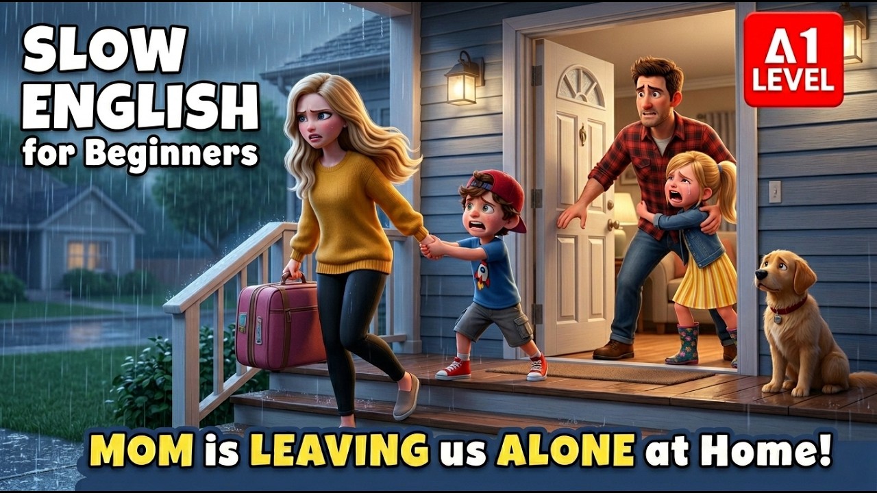 Why Mom Left Home ?😢Please Don't Go | Slow English Story for Beginners | Level A1 |