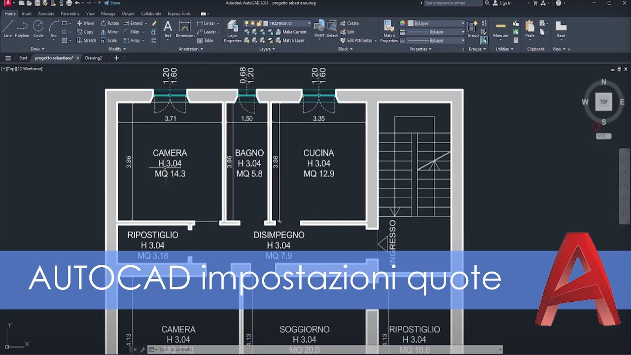 impostazione quote autocad