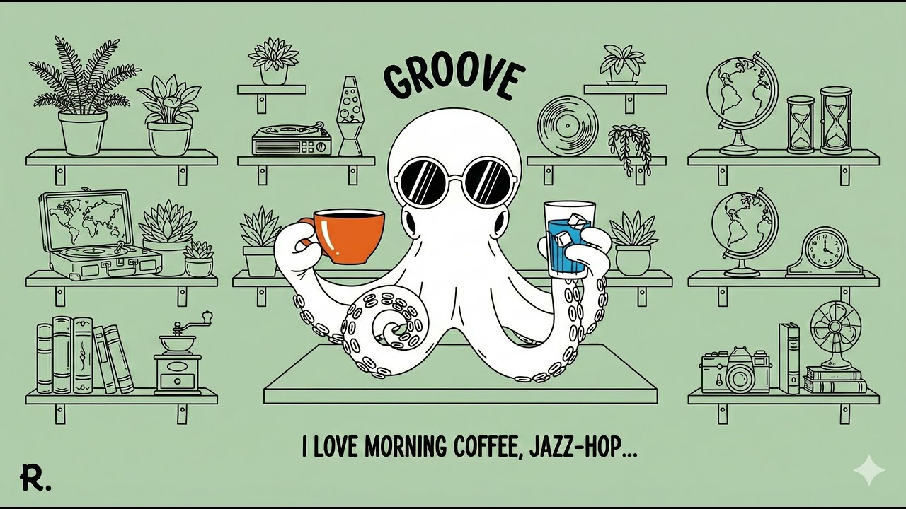 ☕ Octopus Morning Groove: Smooth Jazz-hop Beats for Coffee, Study & Focus