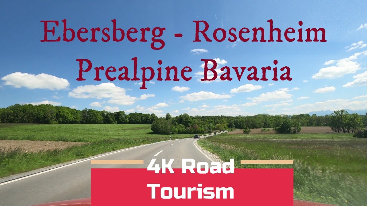 Driving Germany: St2080 Ebersberg - Rosenheim - 4k scenic drive through Prealpine Bavaria