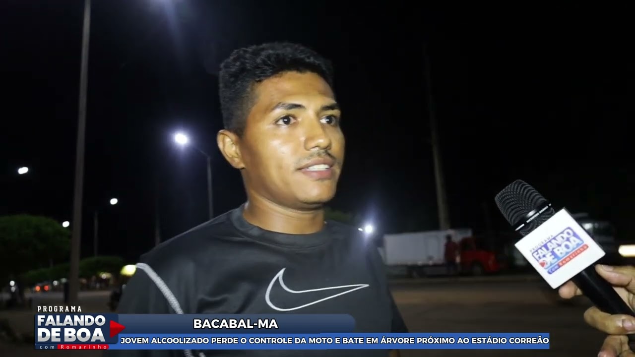 JOVEM ALCOOLIZADO PERDE O CONTROLE DA MOTO E BATE EM ÁRVORE PRÓXIMO AO ESTÁDIO CORREÃO