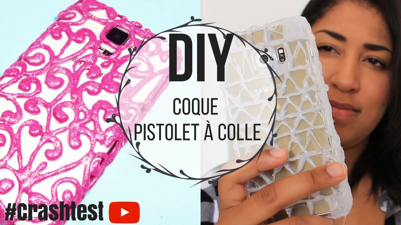 DIY Coque de téléphone avec de la Colle Chaude l CRASHTEST YOUTUBE 🌙