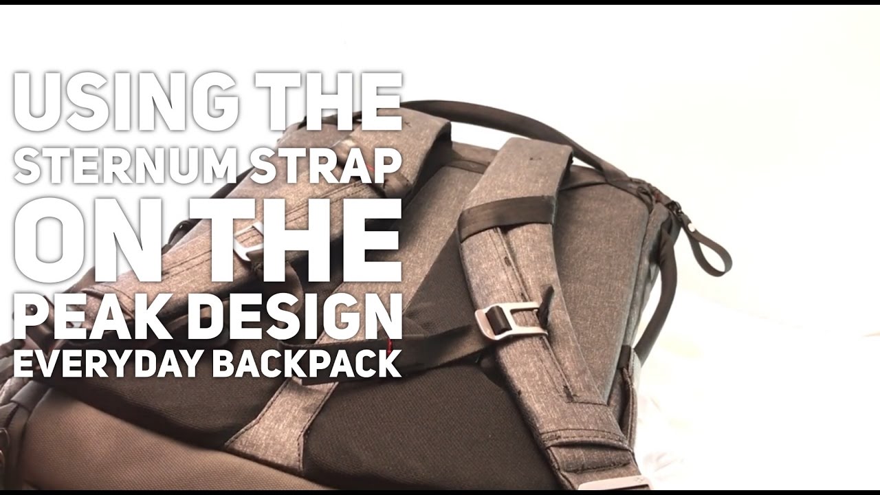 Removal and adjustment of the sternum strap on the Peak Design Everyday Backpack
