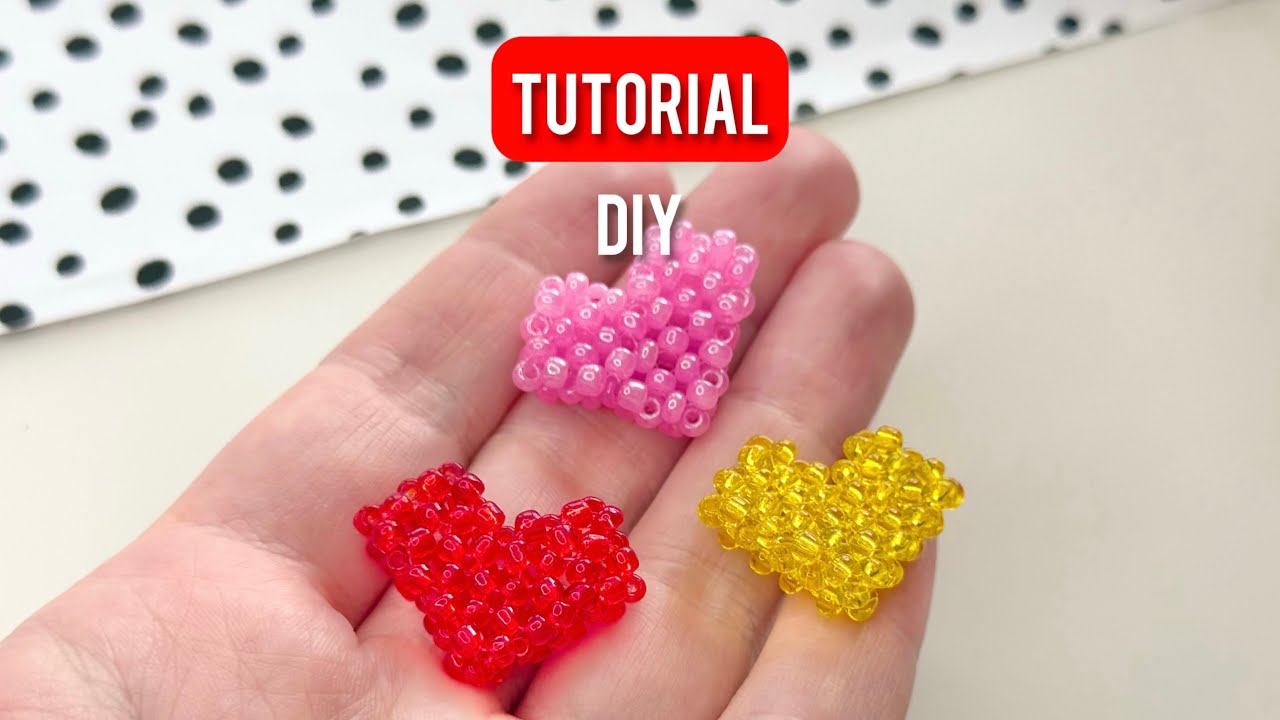3D Beaded Heart Tutorial | Right Angle Weave (RAW) | Valentine’s Day DIY