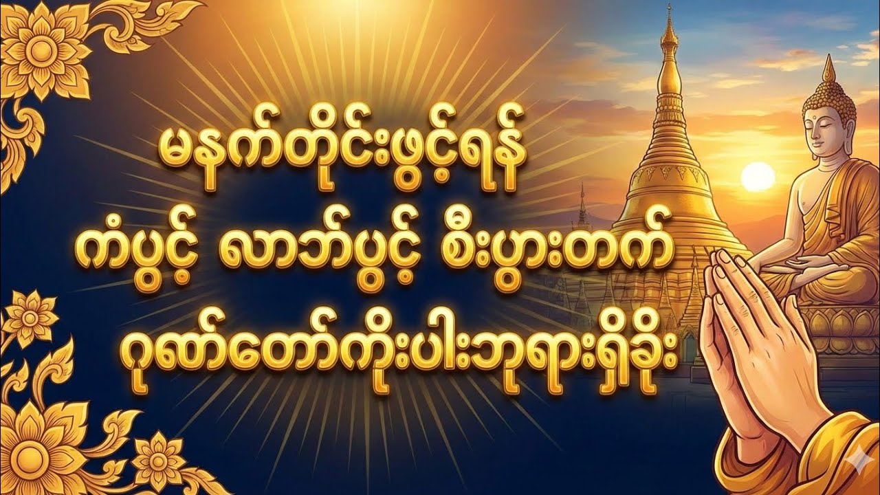 စီးပွားတက် လာဘ်ရွှင်စေရန် မနက်တိုင်း ဒီဂုဏ်တော်ကိုးပါးကို နာယူကြည်ညိုပါ#တရားတော်များ 