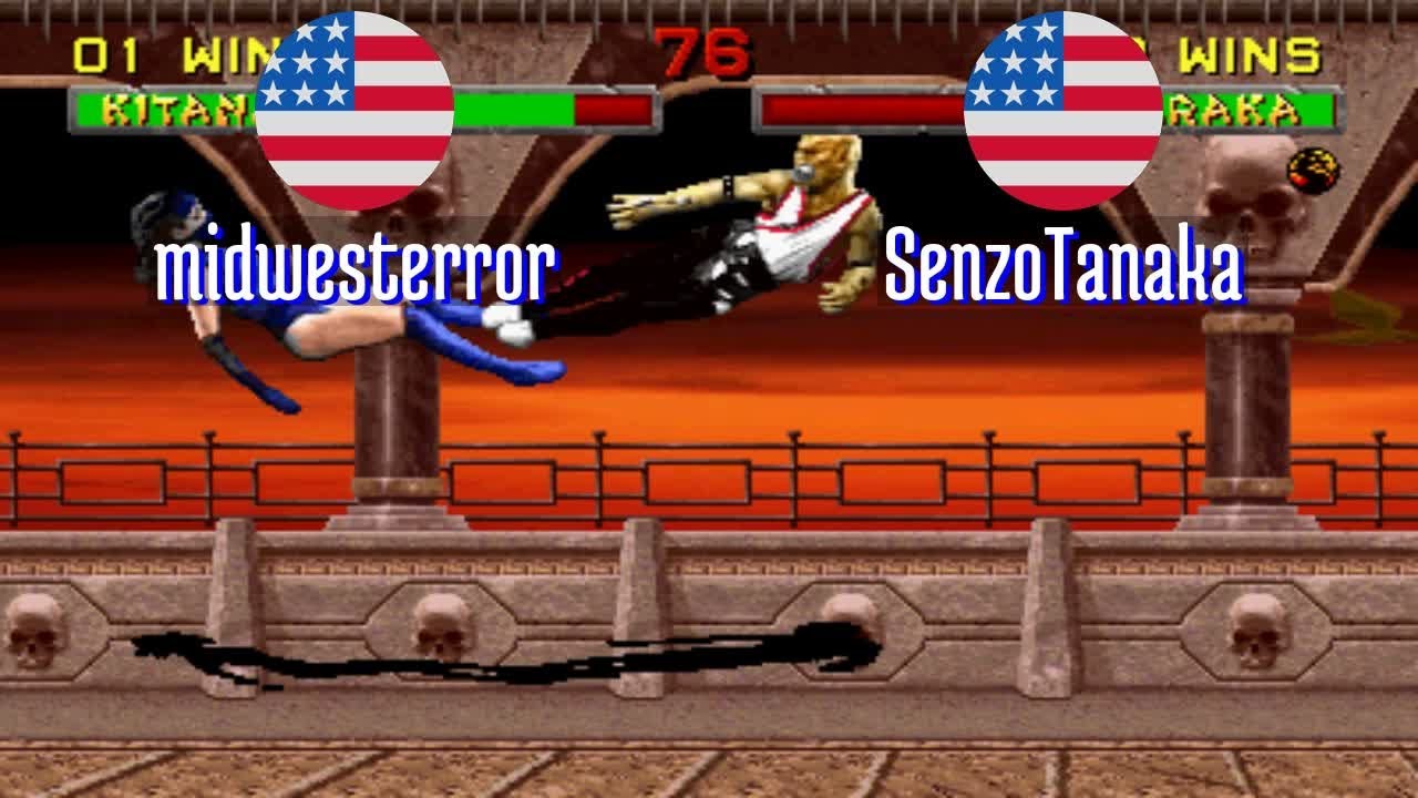 FT5 @mk2: midwesterror (US) vs SenzoTanaka (US) [Mortal Kombat 2 Fightcade] Jul 10