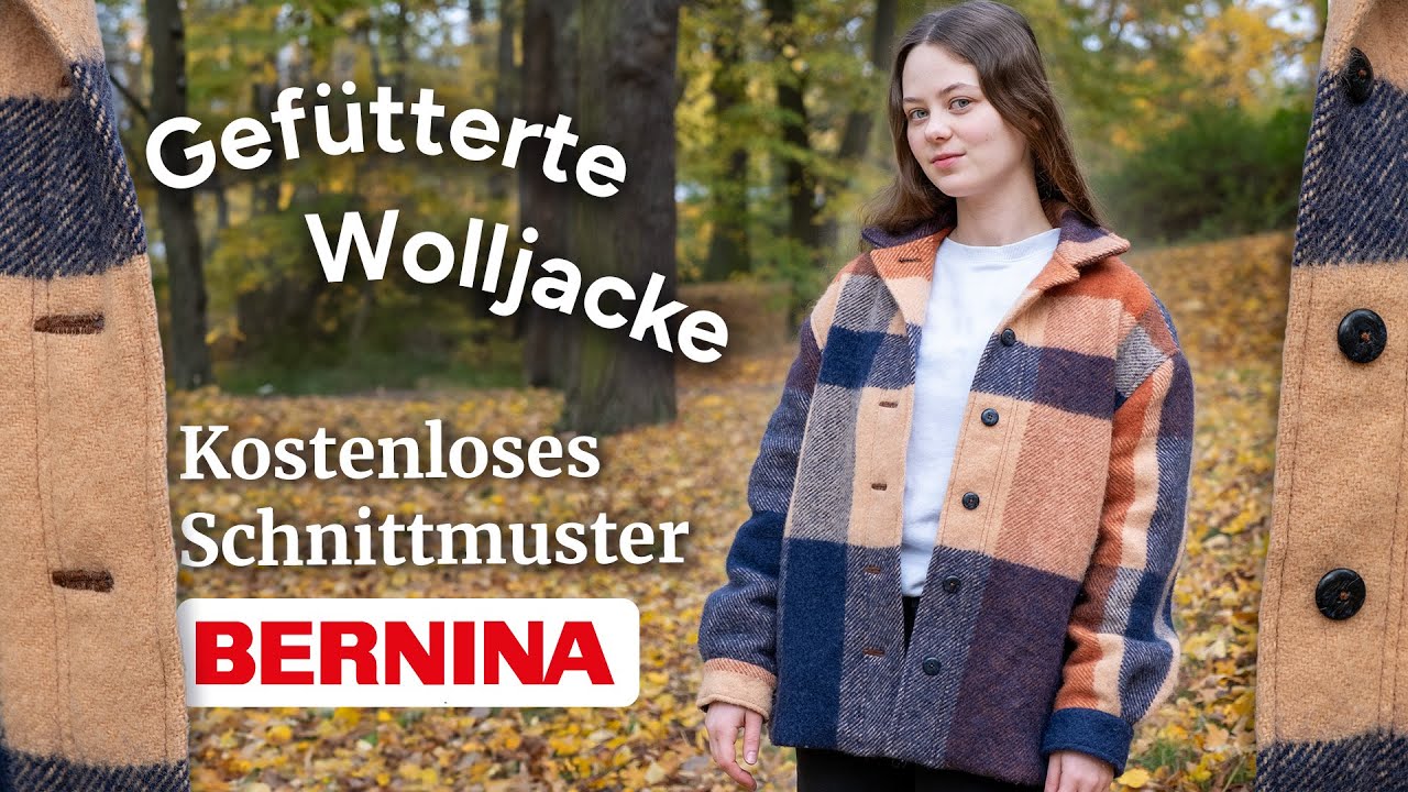 Warme Wolljacke mit Innenfutter Nähen - So wird sie richtig gut! (Kostenloses Schnittmuster)