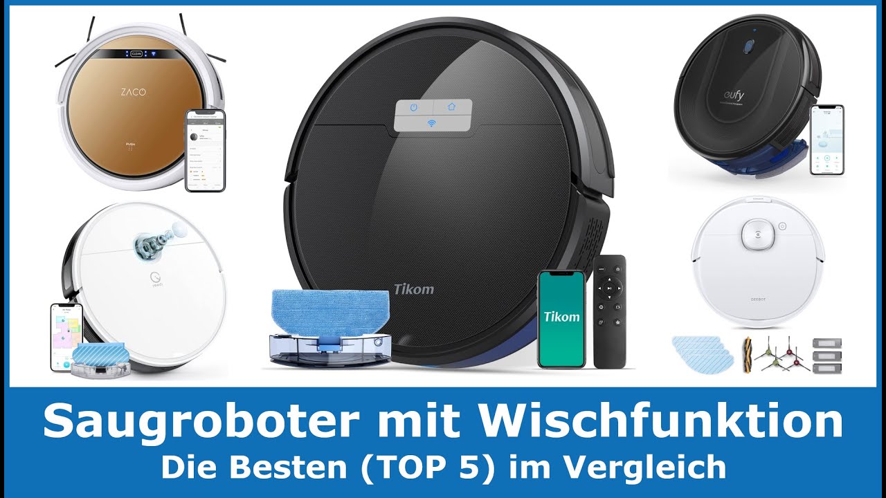 Saugroboter mit Wischfunktion und Mopp (TOP 5) 🥇 Testsieger im Vergleich