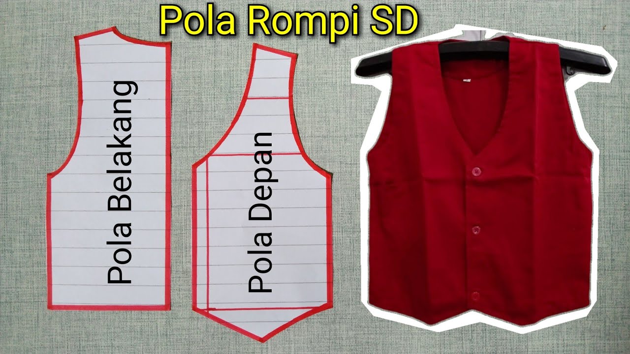 Pola Rompi Anak Sekolah SD Mudah Dan Jelas Untuk Pemula