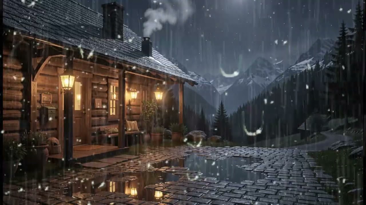 Heavy Rain at Night – 3 Hours of Relaxation and Deep Sleep