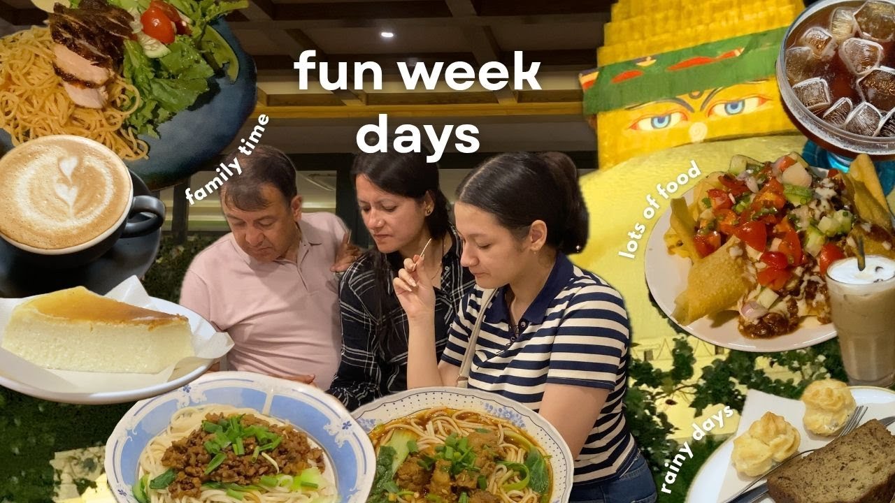 weekdays in my life | office, family time, so much food