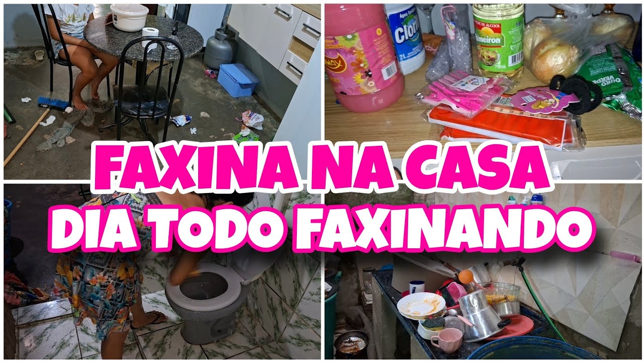 FAXINA NA CASA | PASSEI O DIA TODO FAXINANDO 