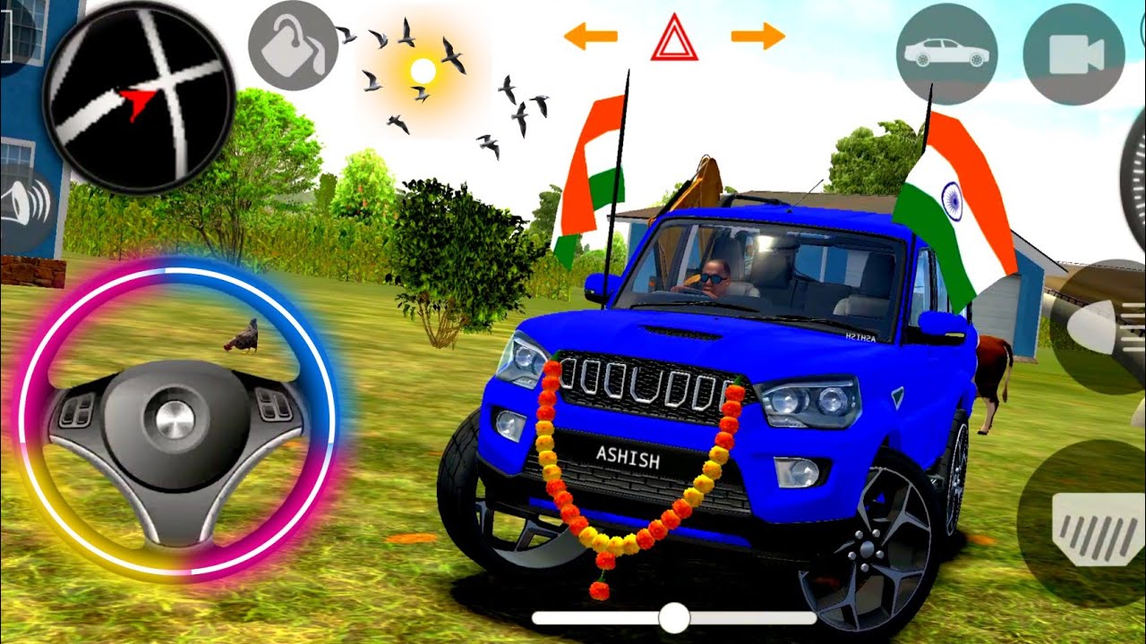 Dollar (song) car Simulator 3d Mahindra Scorpio blue 💙 Thar 😈 Driving-Indian Car Simulator 2025