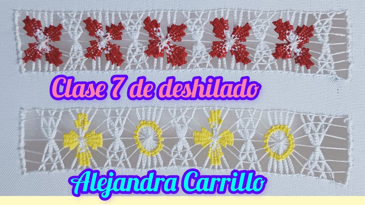 Clase 7 de deshilado: deshilados de Jesús y corona y uno de Jesucitos.
