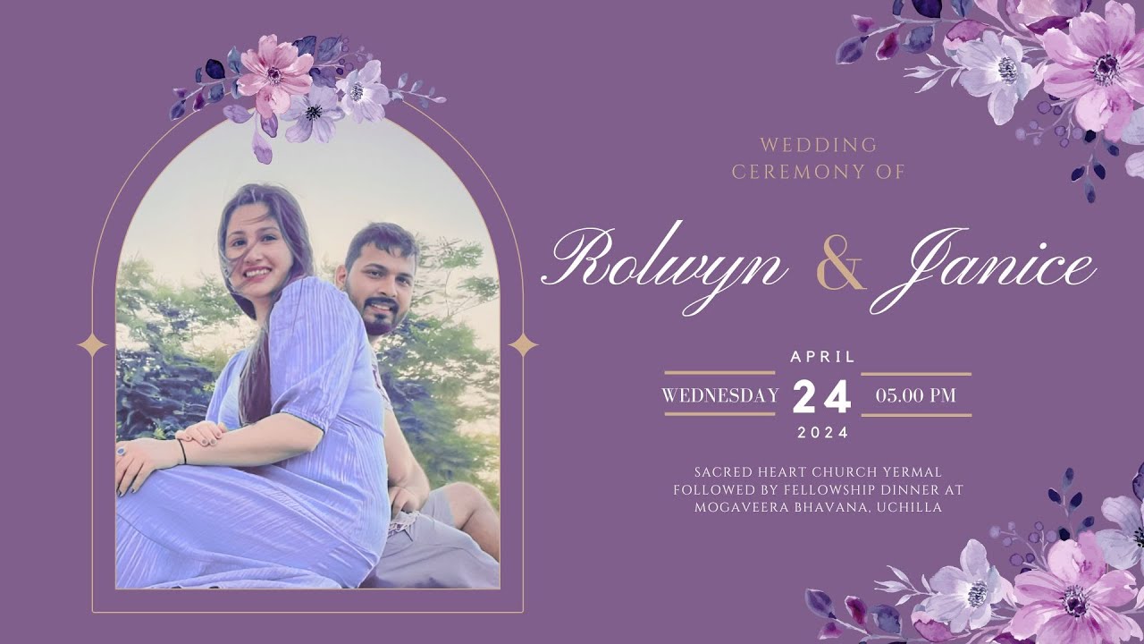 Wedding Ceremony of Rolwyn Barboza & Janice Prameela | 24.04.2024 | 05:00PM - Uchilla, Udupi