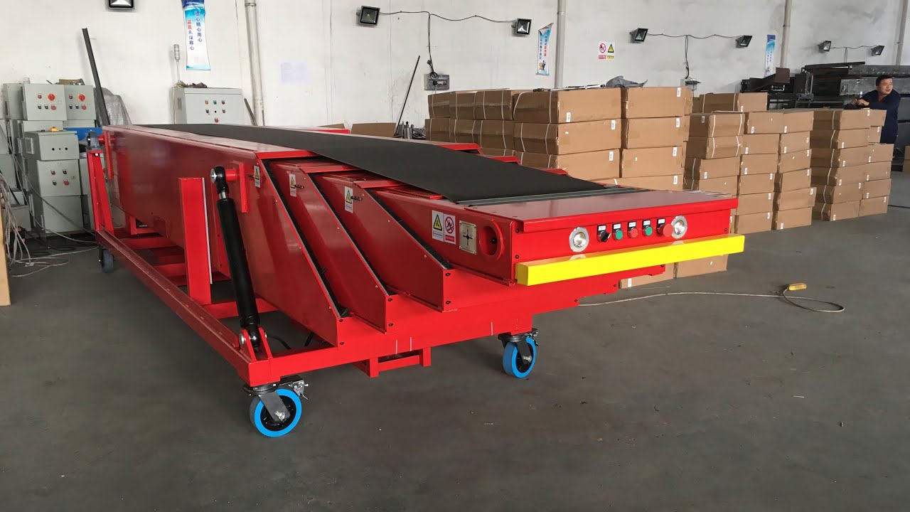 Mobile Telescopic Belt Conveyor/Automatic trailer/van/truck/container loading and unloading conveyor