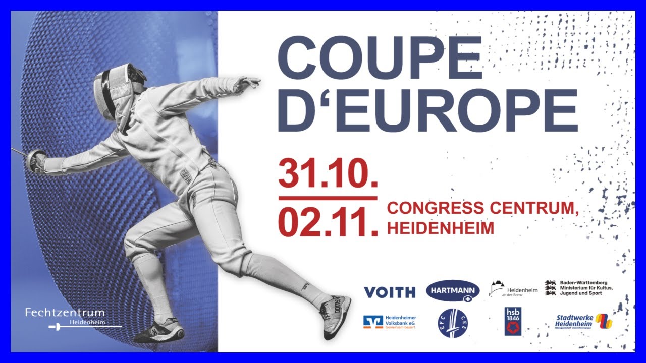 Heidenheim 2025 Day01 - Mens Sabre & Womens Foil - Piste Blue / Podium