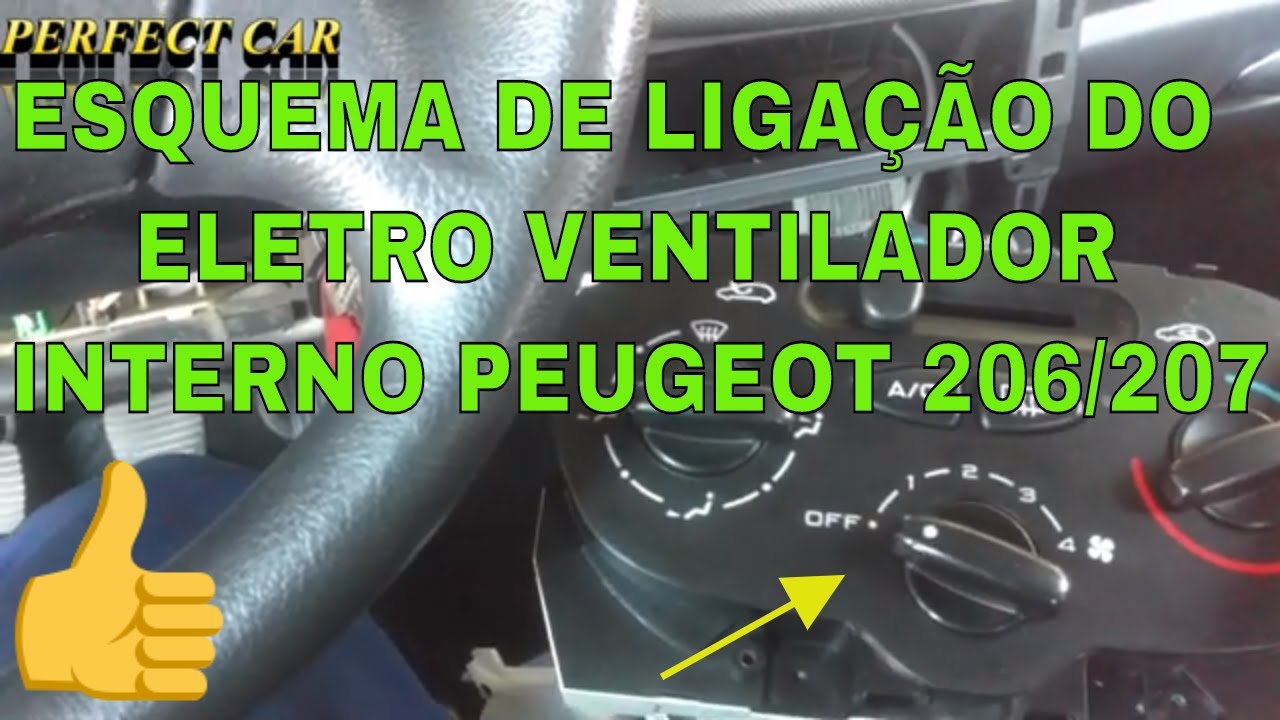 CARLOS - ESQUEMA DE LIGAÇÃO DO VENTILADOR DO AR CONDICIONADO  PEUGEOT 206 E 207
