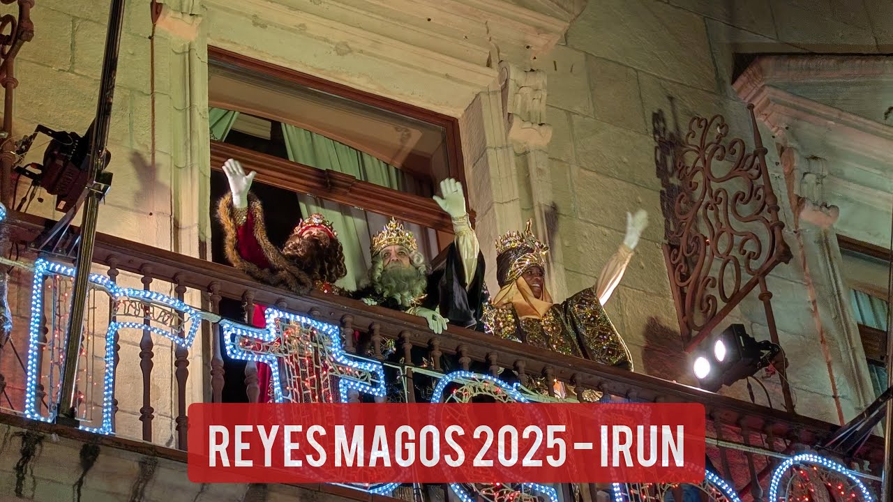 Llegada de los REYES MAGOS a Irun en tren 2025 | Txingudi Online
