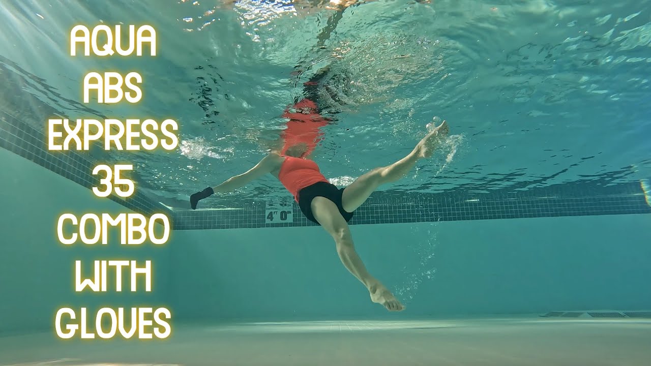 Ultimate Aqua Abs: Full-Length Pool Workout with Webbed Gloves for Core Sculpting.
