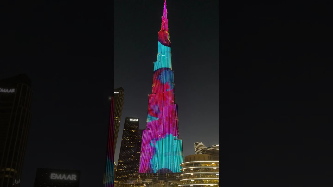 Burj khalifa pailaw ang ganda dubai #burjkhalifa