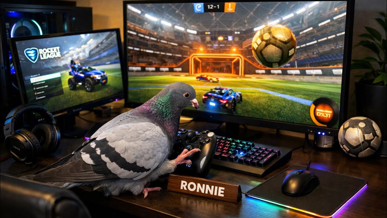 Ronniethepiegon plays rocket league for the first time😂🔥