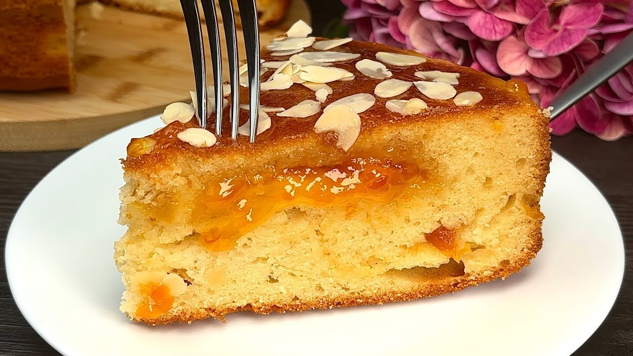 Nur Aprikosenmarmelade und Teig. Sie werden von diesem Rezept begeistert sein!