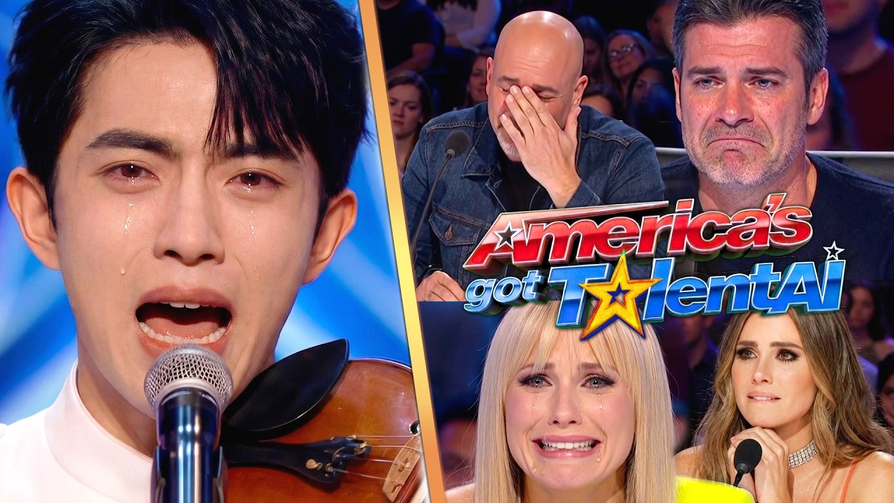 Yu Menglong Brings Judges to Tears 😭  America's Got Talent Audition Makes Judges Crying 😭💔