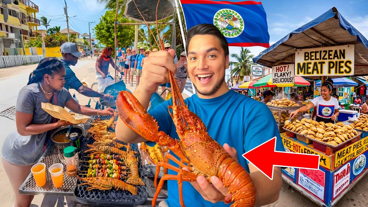 Probando COMIDA CALLEJERA RARA en BELICE 🇧🇿😱 ¿Vale la pena? 