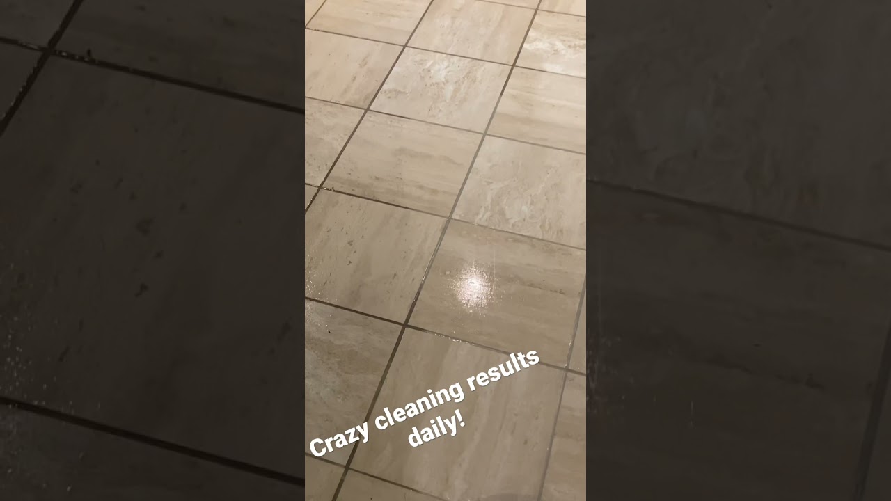 Travertine & grout cleaning! #memphis #tile #grout #cleaning #rotoclean #cleaning #professional