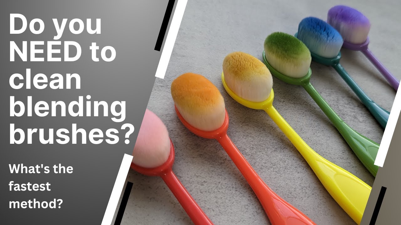 Do you REALLY NEED to clean blending brushes? | Easiest Fastest Way