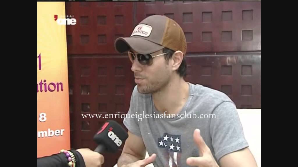 ENRIQUE IGLESIAS interviews Dubai World Trade Center United Arab Emirates 26th October entrevistas