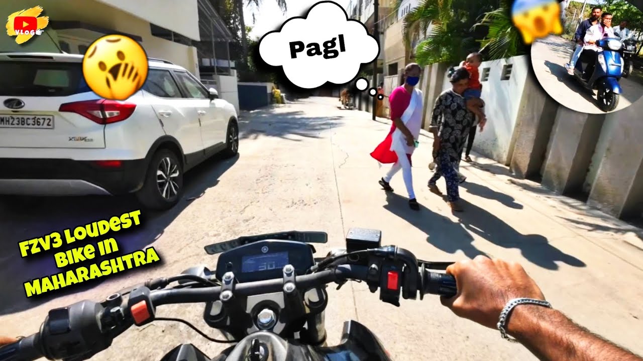Fzv3 Loudest Bike In Maharashtra 🥵|| Reaction Video 