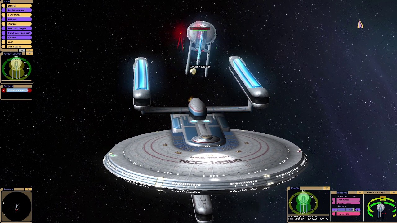 Trident Class vs Trident Class Variant | KM | Star Trek Bridge Commander