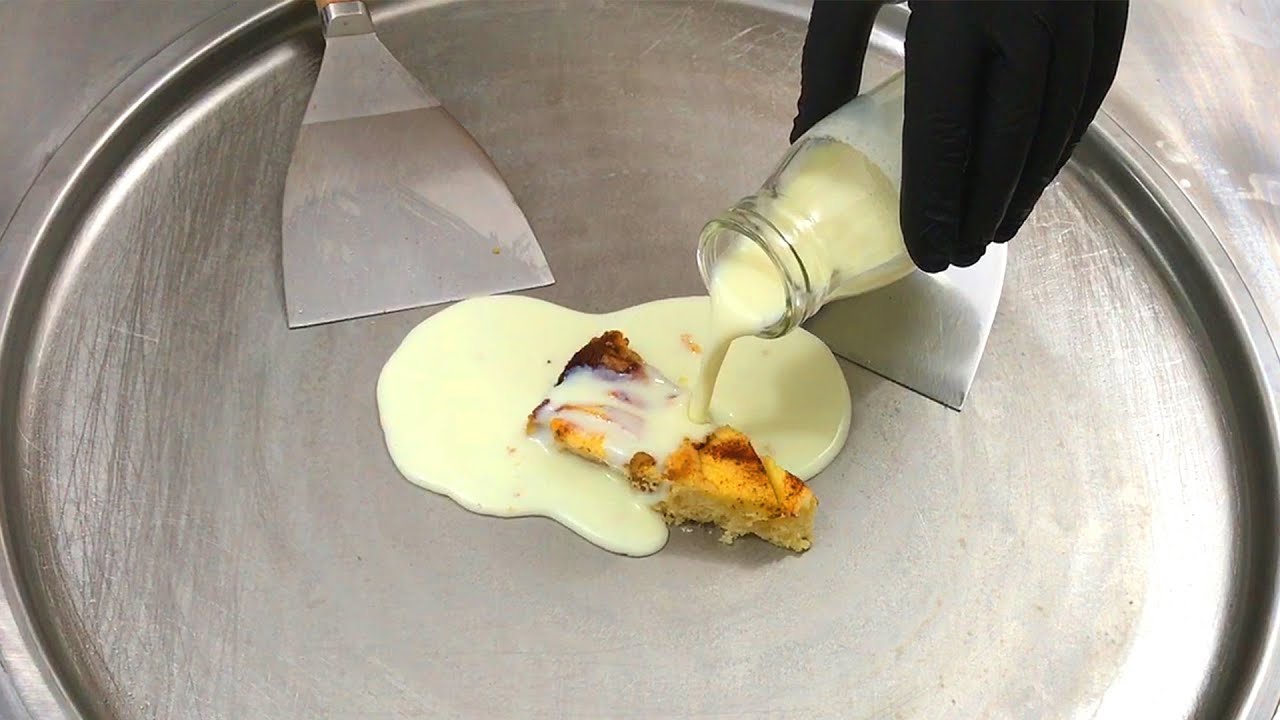 Apple Pie Ice Cream Rolls | how to make apple cake ice cream like American Pie Ice Cream Rolls ASMR