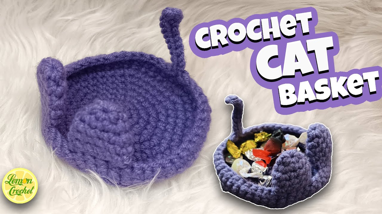 From Yarn to Meow: Creating a Crochet Cat Basket for Your Jewelry Collection | Crochet Tutorials 🧶🐱💍